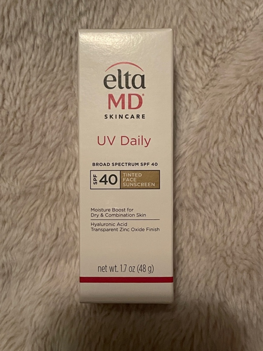 EltaMD UV Daily Tinted Face Sunscreen - White and Red Accents